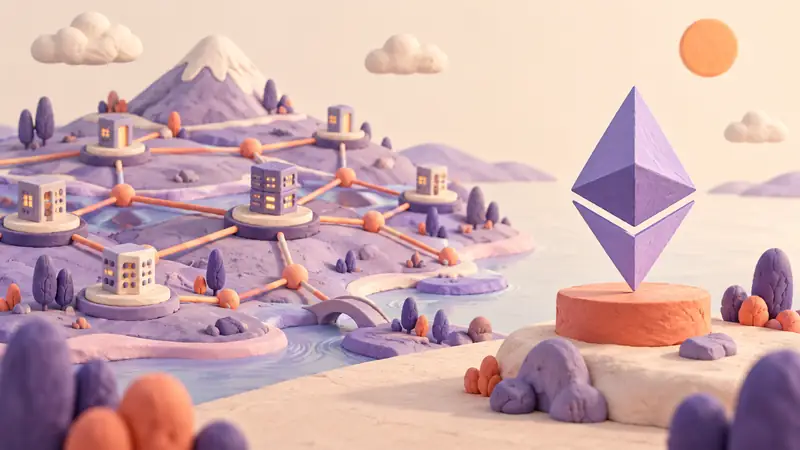 A network model and a separate Ether asset illustrate two different concepts.